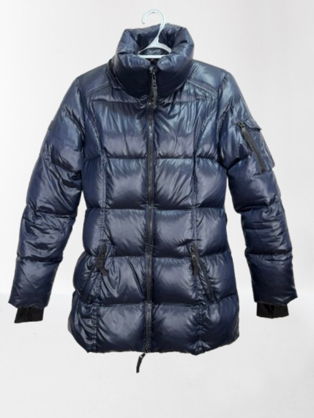 SAM. New York Navy Down Puffer Jacket Size S no Belt